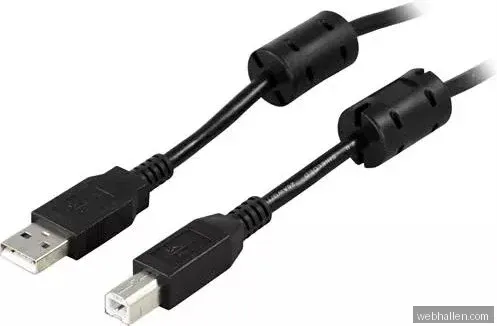 Deltaco - USB-kabel - USB (hane) till USB typ B (hane)