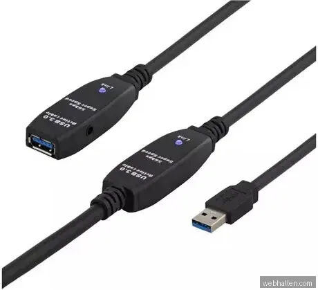 Deltaco aktiv USB 3.0-förlängningskabel - 10m