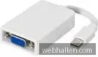 Deltaco Mini DisplayPort till VGA-adapter 20-pin ha - 15-pin ho 10cm - Vit
