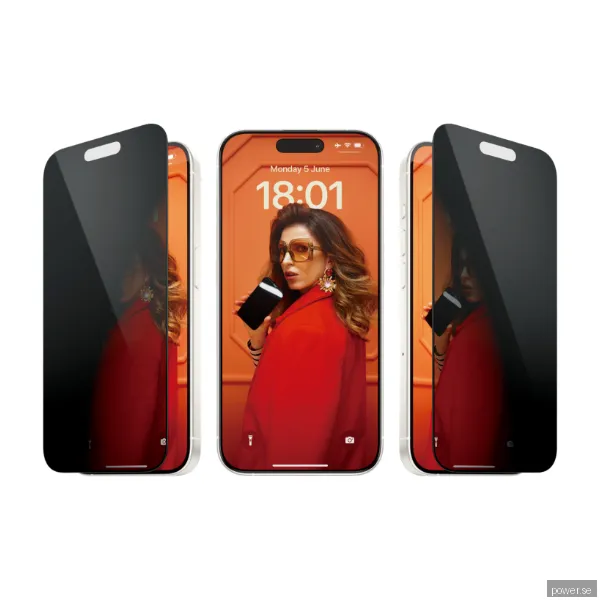 PanzerGlass iPhone 15 Pro skärmskydd Ultra-Wide Fit Privacy med applikator