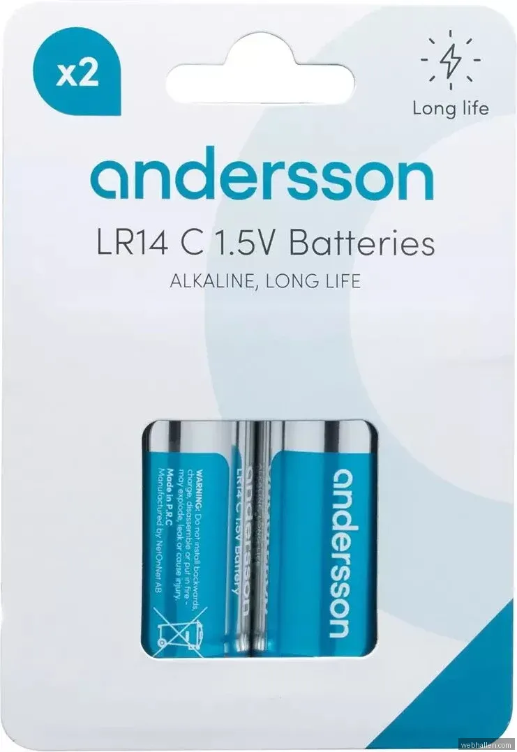 Andersson LR14 C Long Life Alkaline 2pcs