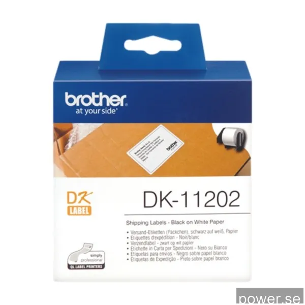 Brother DK-11202 - Black On White - 62 x 100 mm 300 label(s)