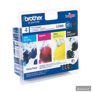 Brother LC980VALBP / LC 980 Value Pack 4-Pack