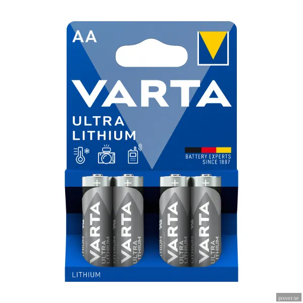 Varta Ultra Lithium AA Litiumbatteri 4 st