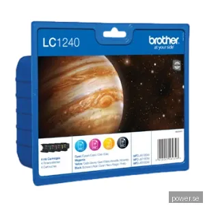 Brother LC1240 Value Pack, 4 st patroner (svart+cyan+magenta+gul)