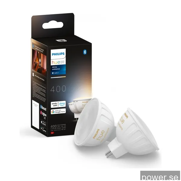 Philips Hue White Ambiance 4.7W GU5.3 (MR16) 2-pack