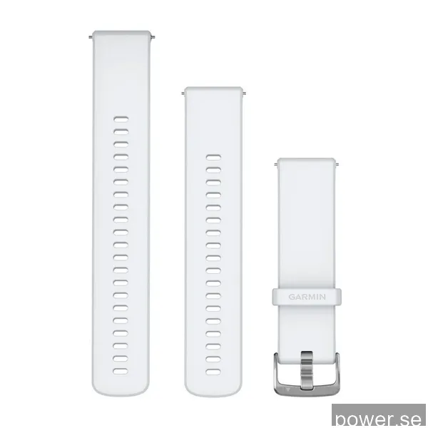 Garmin Quick Release armband 22 mm silikon, vit/silver