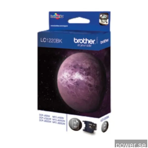 Brother LC1220BK, Svart, 300 sidor