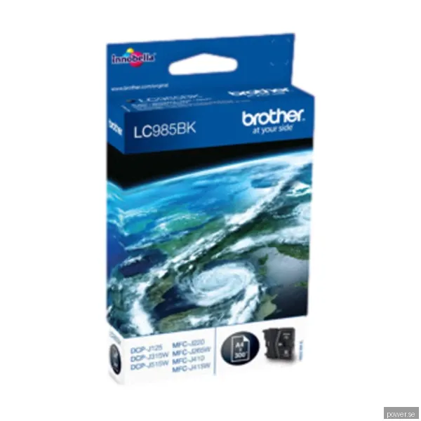 Brother LC985BK, Svart, 300 sidor