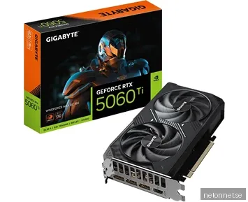 GIGABYTE GeForce RTX 5060 Ti WindForce 2 MAX OC - 16GB GDDR7 RAM - Grafikkort