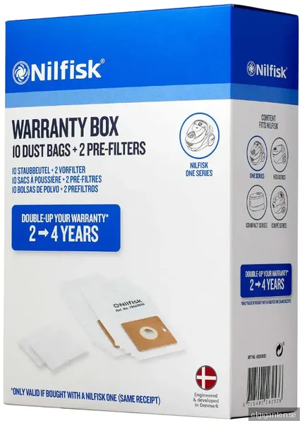 Nilfisk One garantibox + dammsugarpåsar 42000600