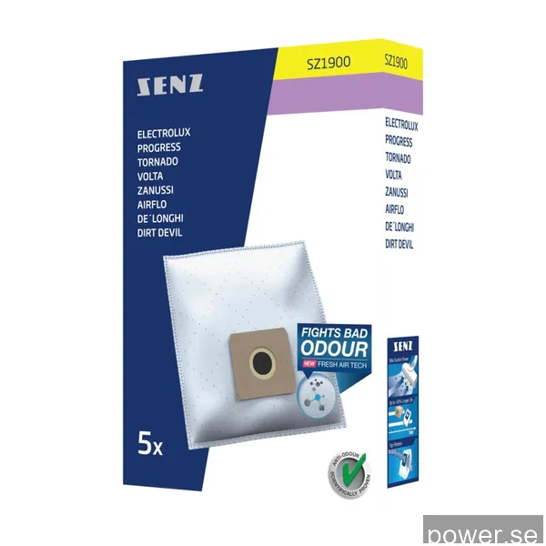 Senz 1900 dammsugarpåsar Duraflow