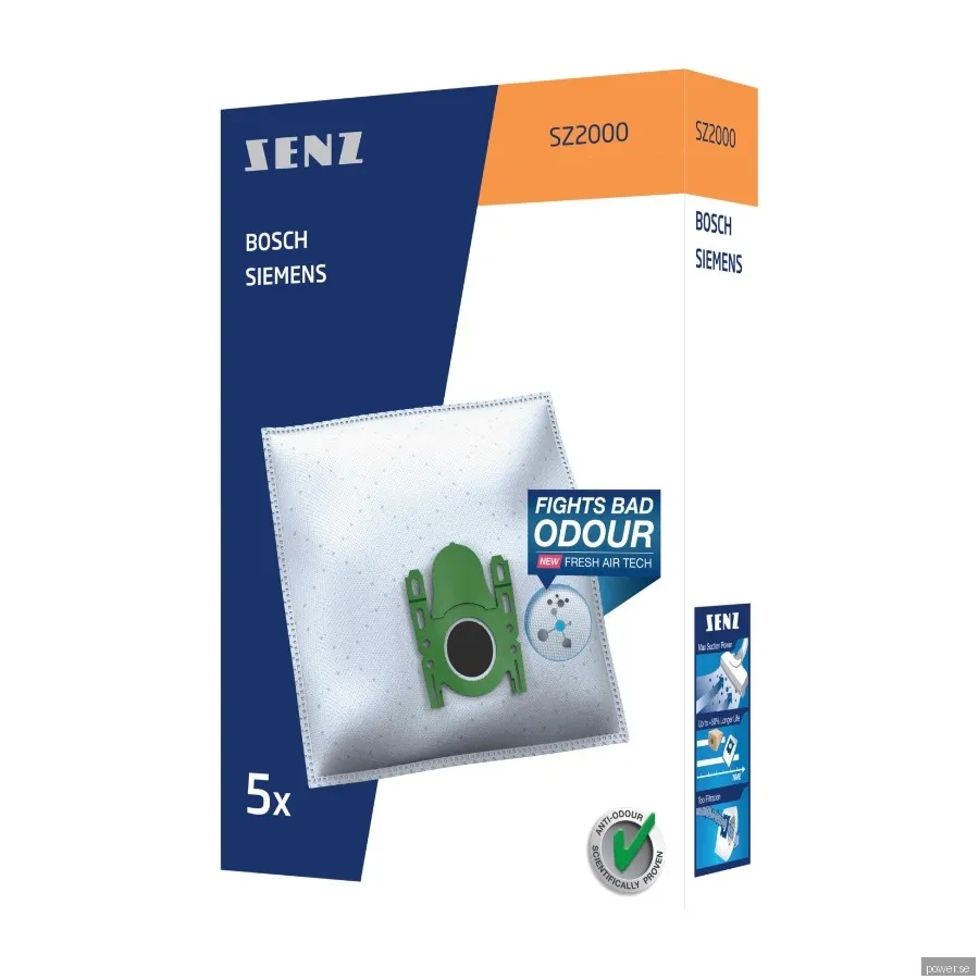 Senz 2000 dammsugarpåsar Duraflow