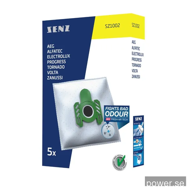Senz 1002dammsugarpåsar Duraflow