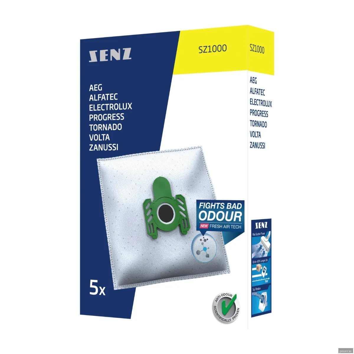 Senz 1000 dammsugarpåsar Duraflow