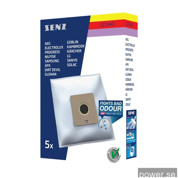 Senz 1840 dammsugarpåsar Duraflow