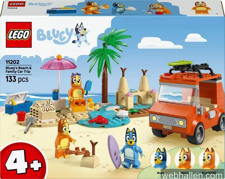 LEGO Bluey Blueys familjetur till stranden 11202