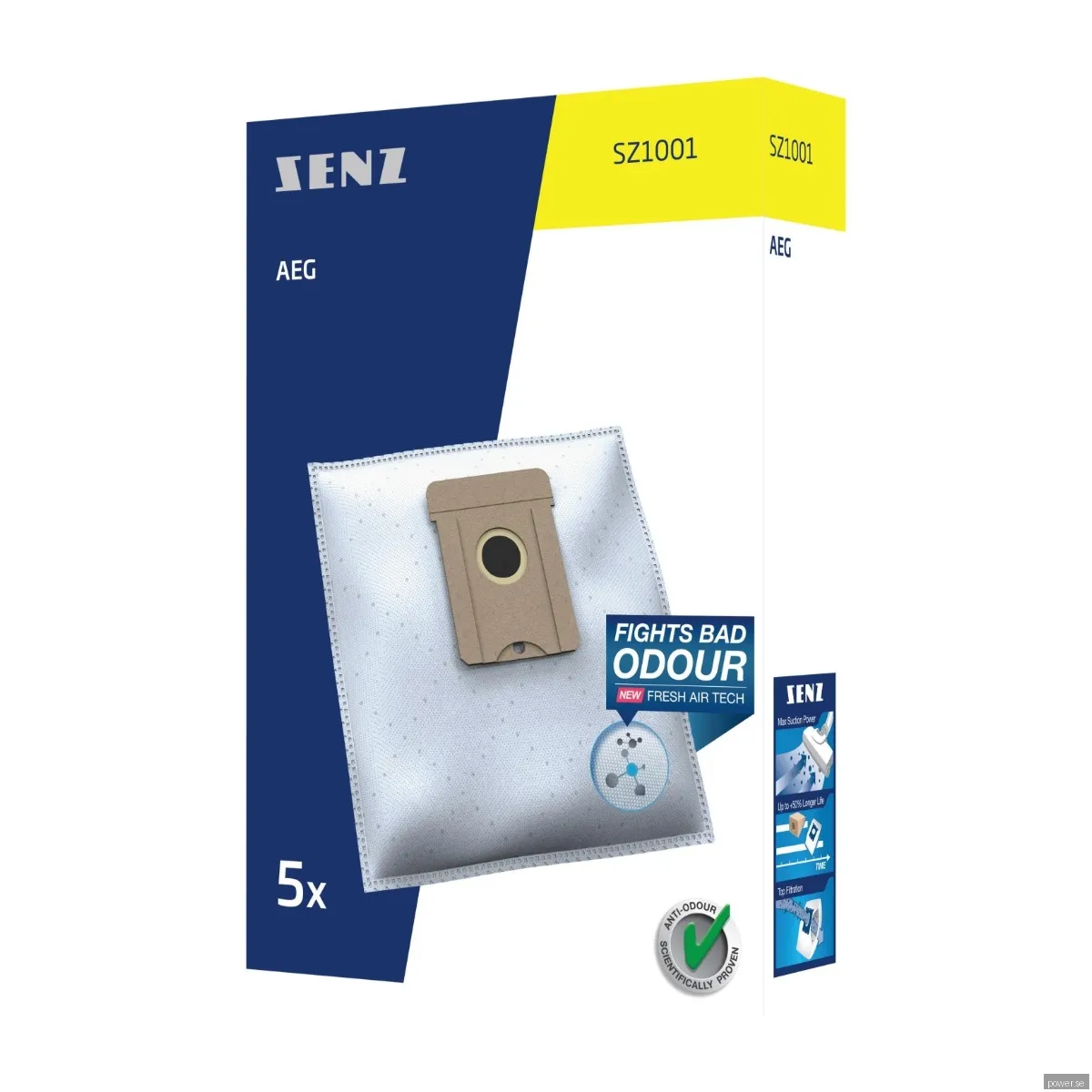 Senz 1001 dammsugarpåsar Duraflow