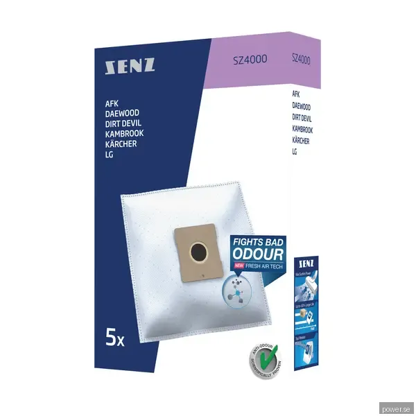 Senz 4000 dammsugarpåsar Duraflow