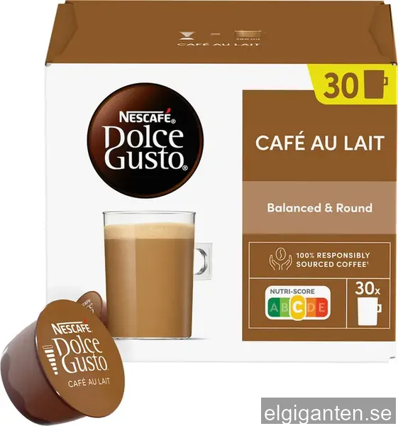Nescafe Dolce Gusto Cafe Au Lait -Kapslar 30 st