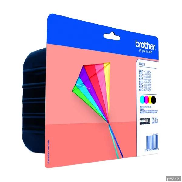 Brother LC223 Value Pack, 4 st patroner (svart+cyan+magenta+gul)