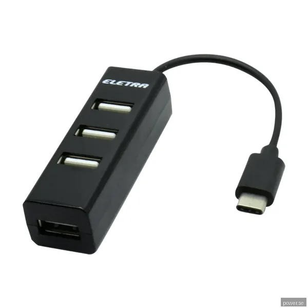 Eletra USBC 2.0 Hub 4 Ports bk