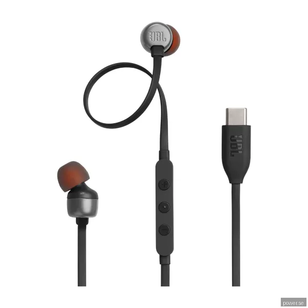 JBL Tune 310 USB C in ear-hörlurar (svarta)