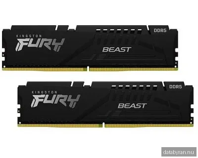 Kingston FURY Beast DDR5-5600 - 64GB - CL40 - Dual Channel (2 pcs) - Intel XMP - Svart