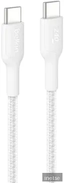 Belkin USB-C TO USB-C 240W 2.0 BRAIDED PCR 2M WHITE