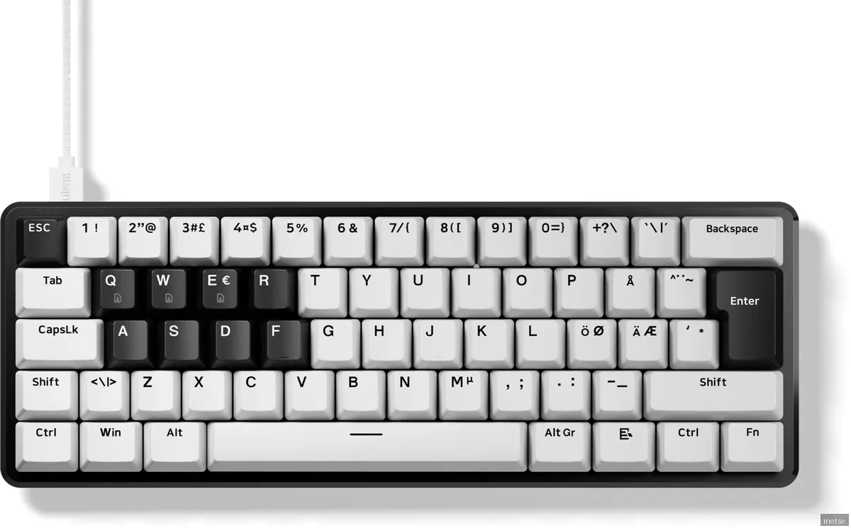 Pulsar PCMK 3 HE 60 Magnetiskt Tangentbord ISO Nordisk - Vit