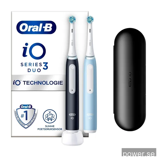 Oral-B iO3 Duo - Matt Black / Ice Blue
