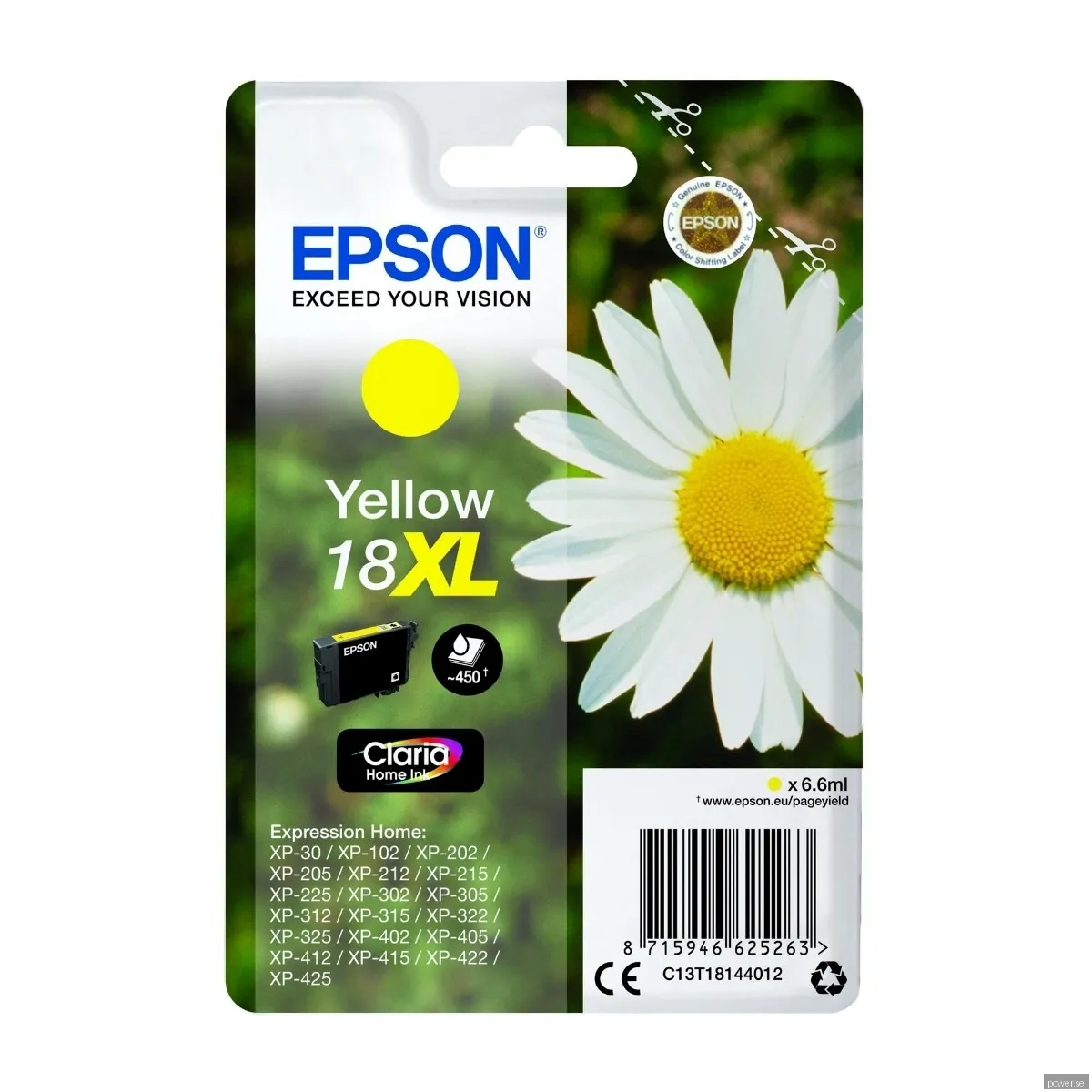 Epson bläckpatron Claria Home 18XL Gul