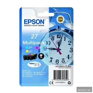 Epson bläckpatroner DuraBrite Ultra 27 Cyan Magenta Gul