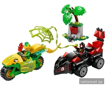 LEGO Spidey Spins och Electros jakt med dinosauriefordon 11198