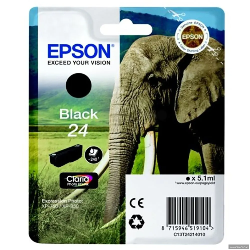 Epson, svart 24 Claria Foto HD bläck