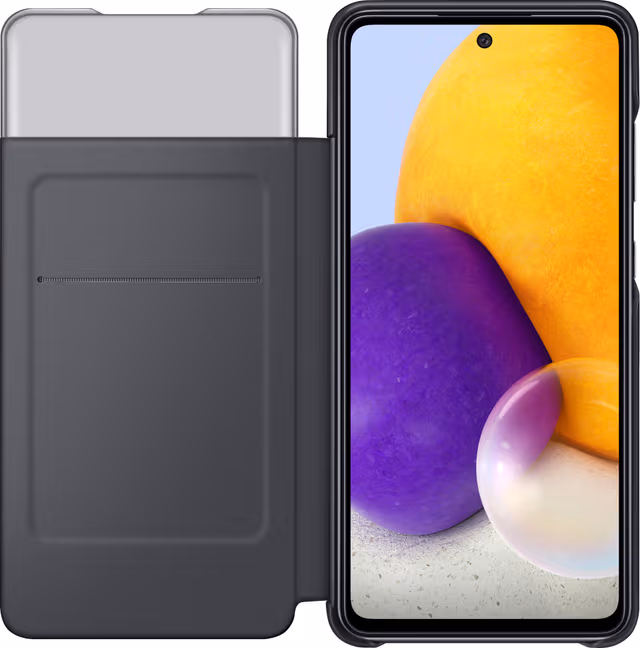 Samsung S View plånboksfodral för Galaxy A72 (svart)