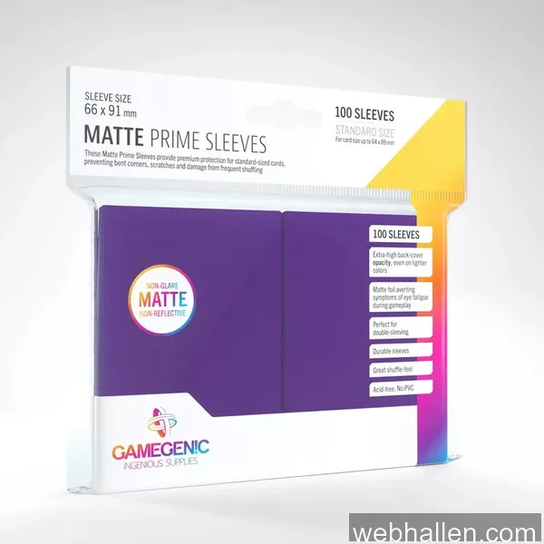 Gamegenic Matte Prime Sleeves Purple (100 st)