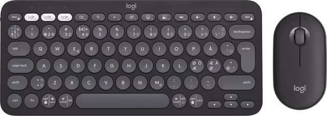 Logitech Pebble 2 K380S/M350S tangentbords- och muskombination (grafit)