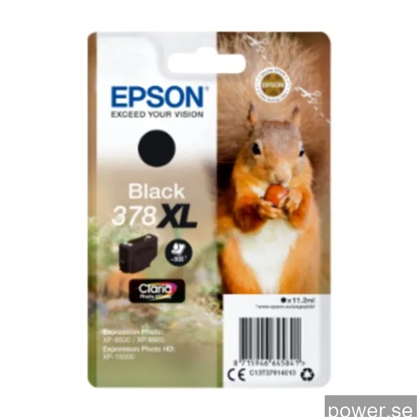 Epson 378XL, Svart, 500 sidor