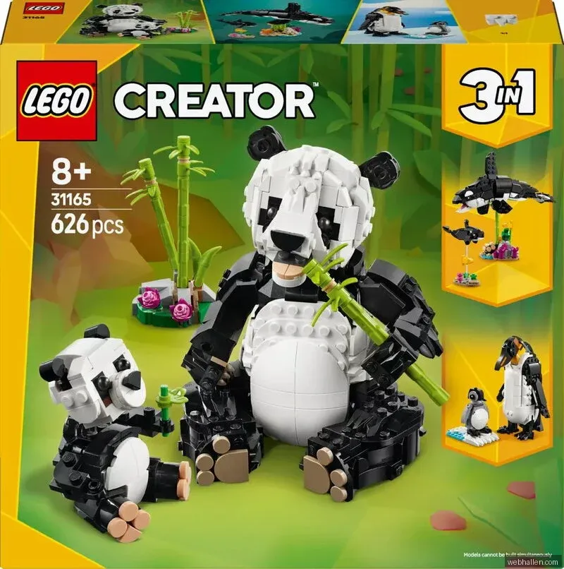 LEGO Creator Vilda djur: pandafamilj 31165