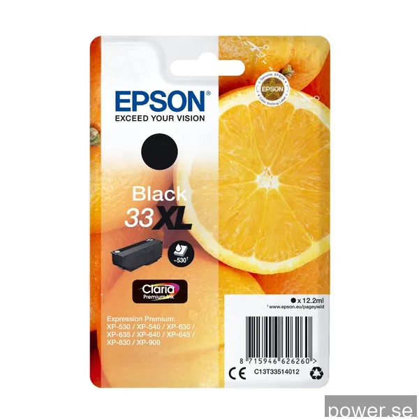 Epson oranges Singlepack, black 33Xl Claria Premium ink
