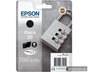 Epson Padlock Singlepack, black 35 Durabrite Ultra ink