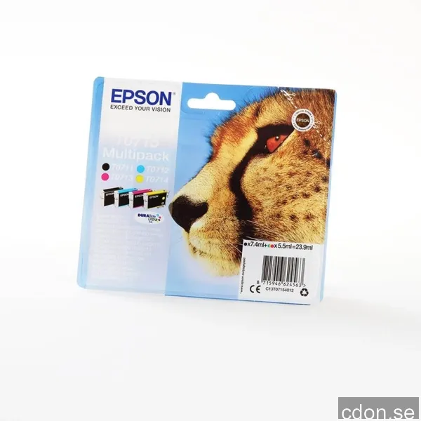 Epson Flerpack 4 färger T0715 Durabrite ultra-bläck