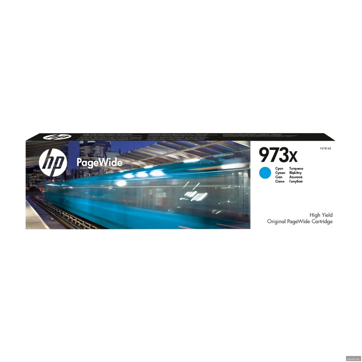 HP bläckpatron 973X Original PageWide Cyan