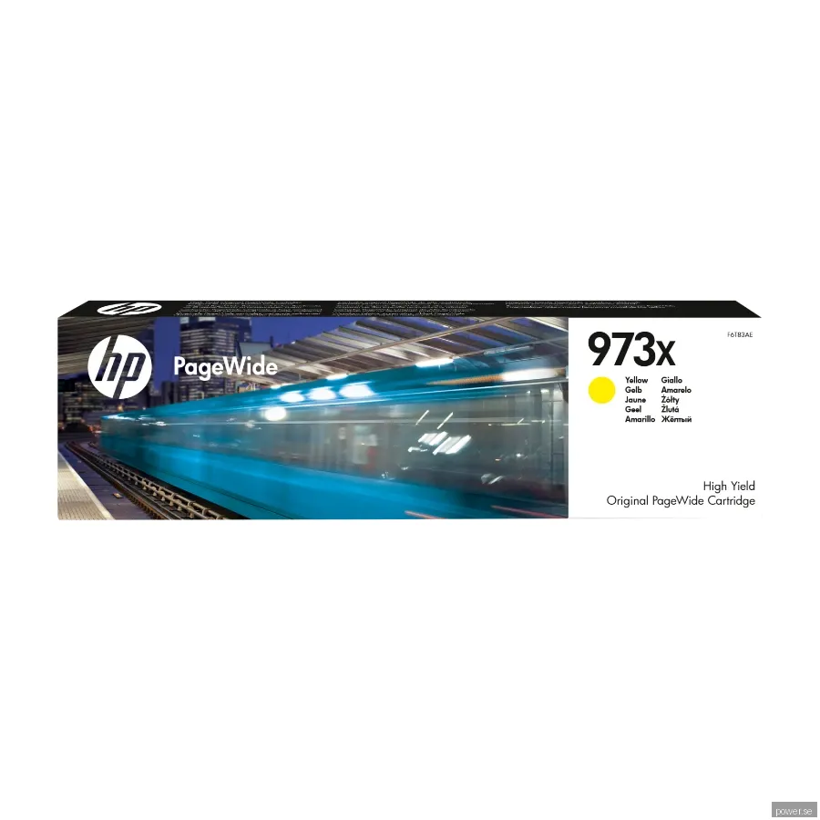 HP bläckpatron 973X Original PageWide Gul