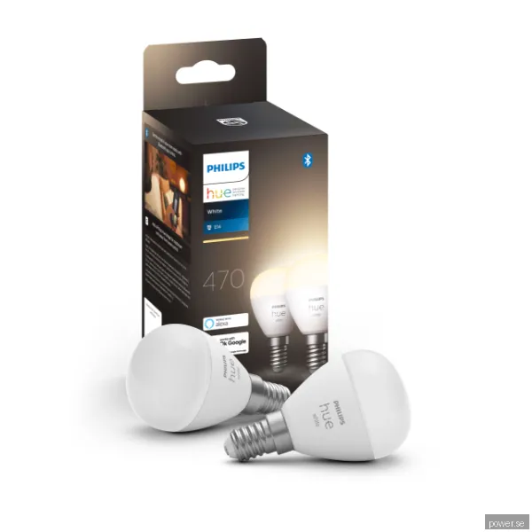 Philips Hue White P45 E14 Klotlampa - 2-Pack