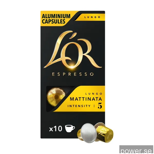 L'Or Lungo Mattinata kaffekapsler, 10 st