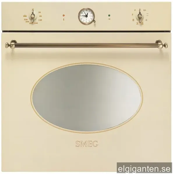 Smeg Serie Colonial Inbyggnadsugn SFP805PO (gräddvit/mässing)