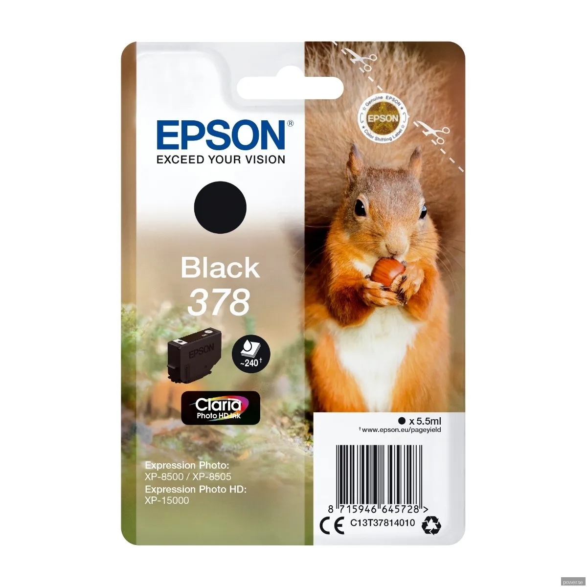 Epson 378 - sort - original - blækpatron