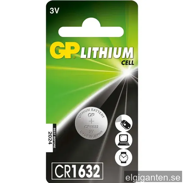 GP Knappcellsbatteri CR 1632-C1 Lithium (3V)